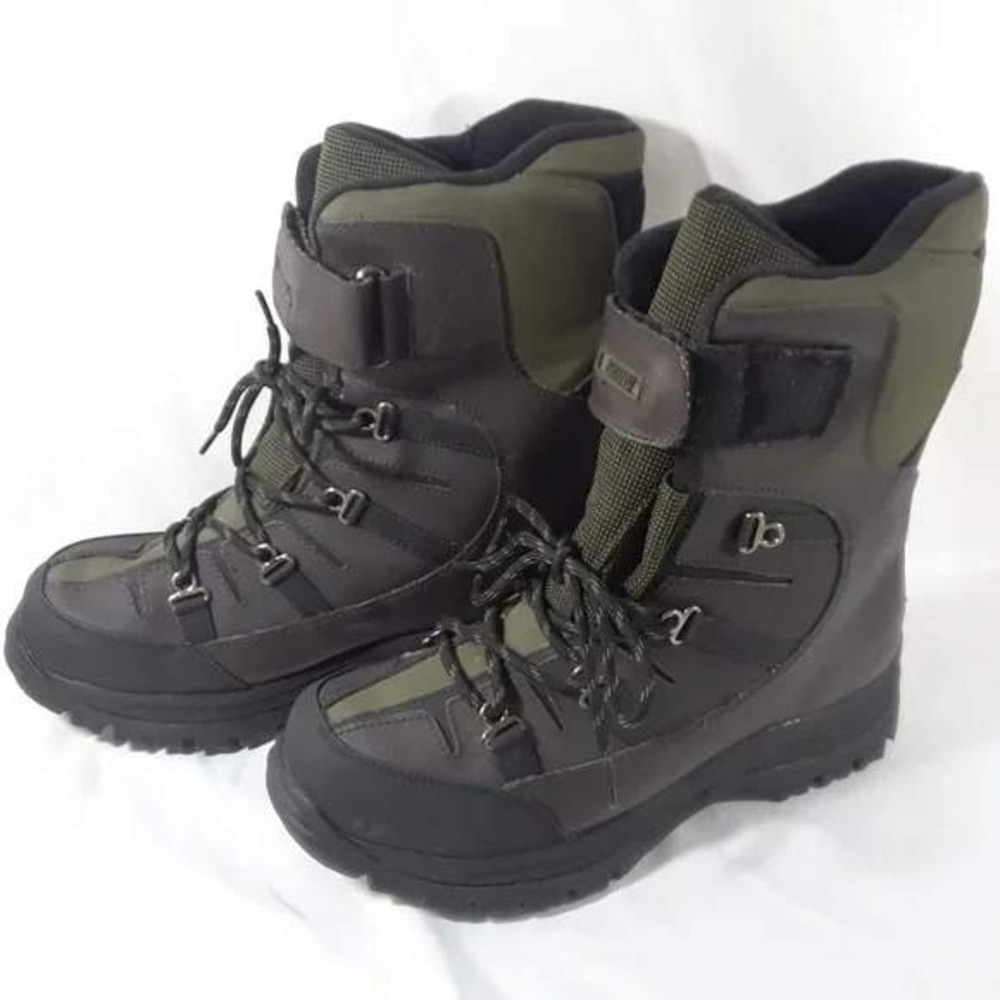 Khombu Excursion Mens Winter Snow Boots Olive Green Black Size 9M